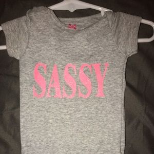 Sassy baby onesie